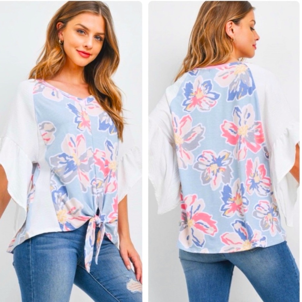 NEW “Perfect Peach” Floral Print Blouse